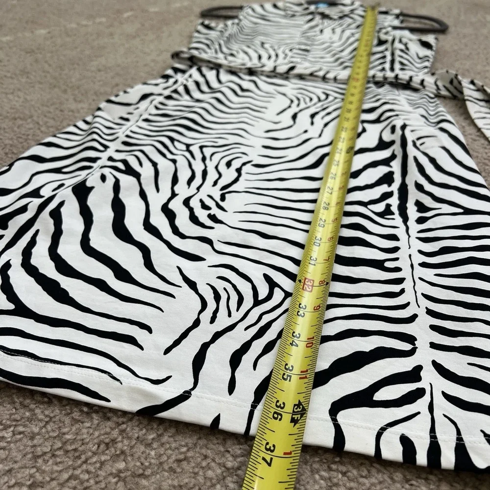 J Mclaughlin Womens Zebra Midi Belted Dress With Pockets Size XS - Picture 4 of 11